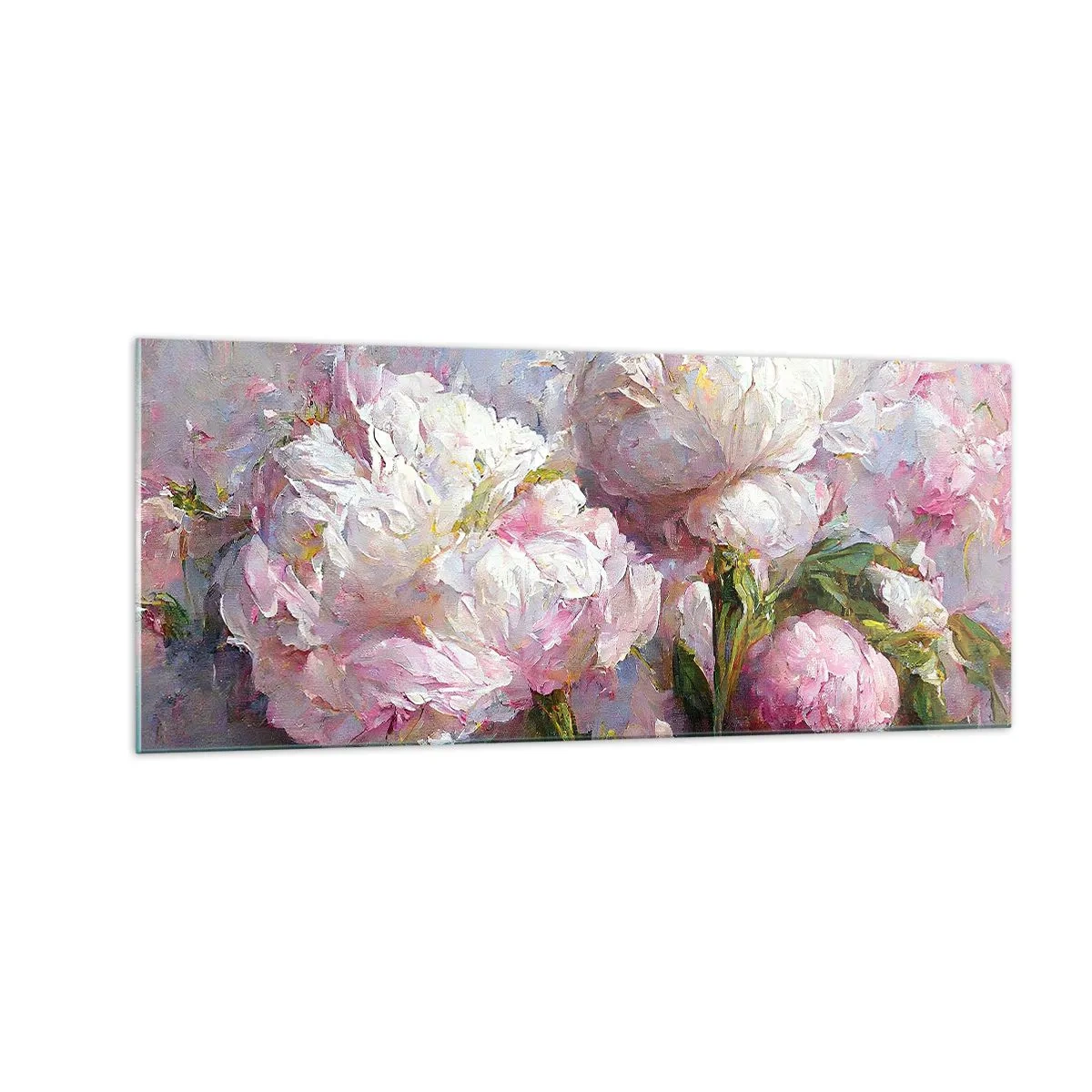 Obraz na skle - Kytice překypující životem - 100x40 cm