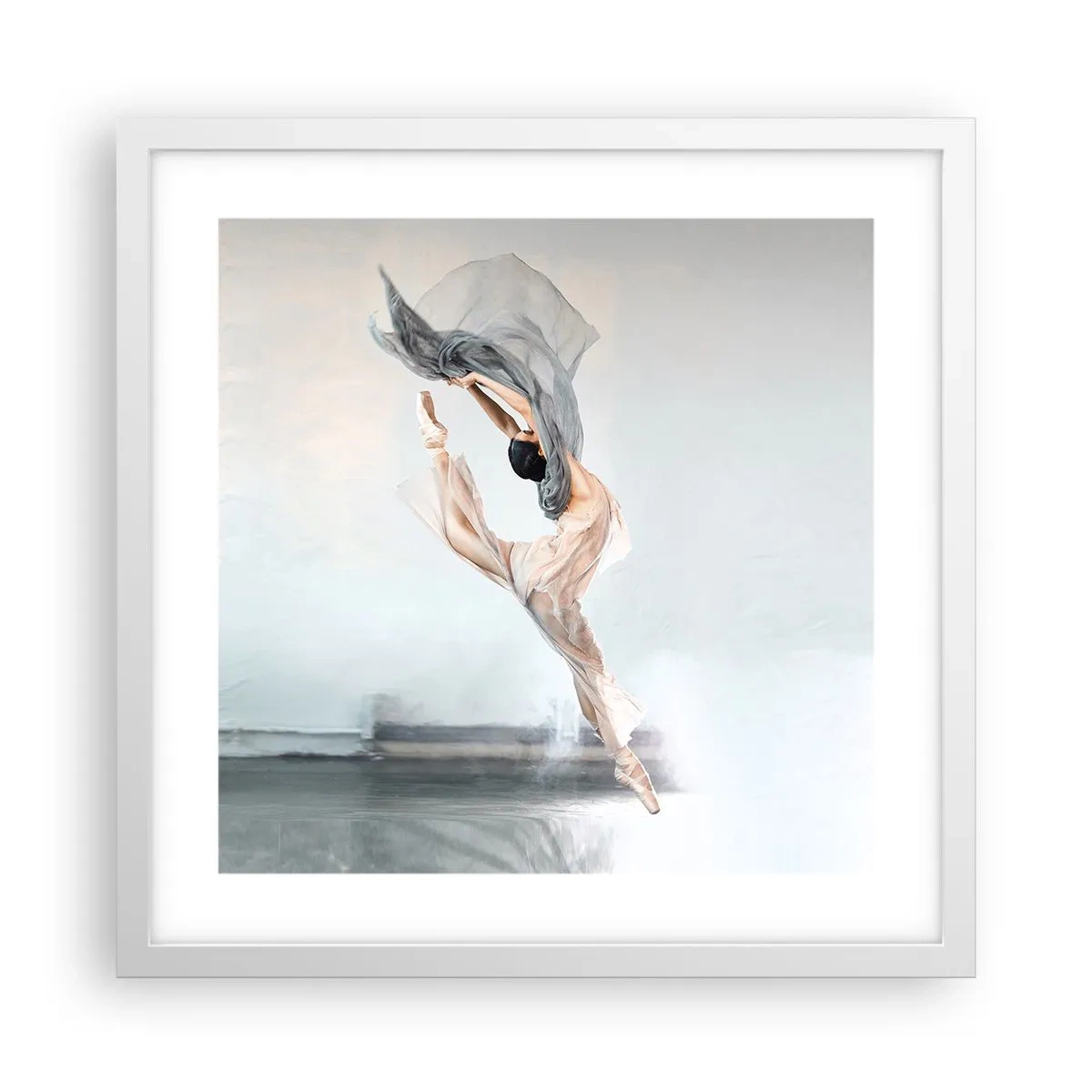 Plakát v bílém rámu - V tanečním vytržení - 40x40 cm