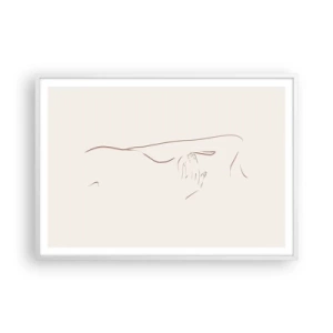 Plakát v bílém rámu - Tvar touhy - 100x70 cm