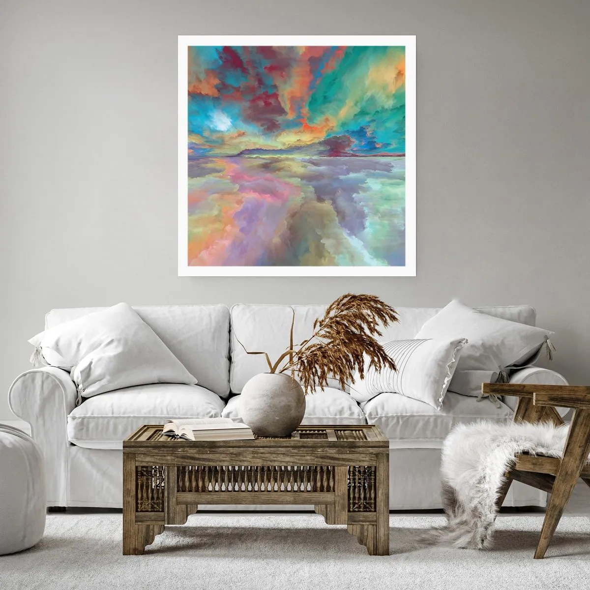 Plakát - Dvě nebe - 40x40 cm