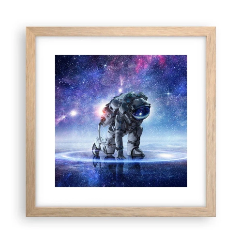 Plakát v rámu světlý dub - Hvězdné nebe nade mnou - 30x30 cm