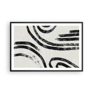 Plakát v černém rámu - Napůl zastavený - 91x61 cm