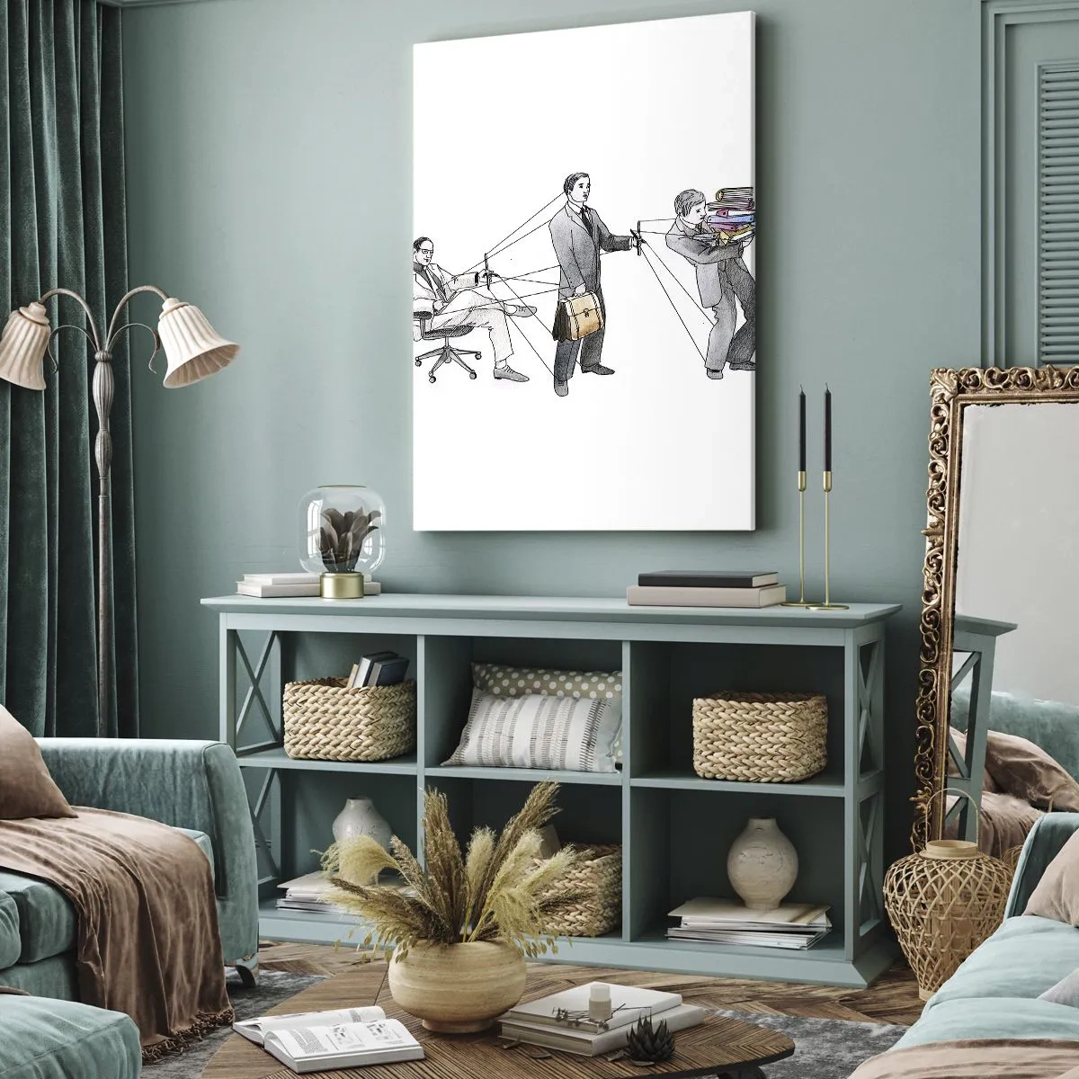 Obraz na plátně - Každý má svého pána - 55x100 cm