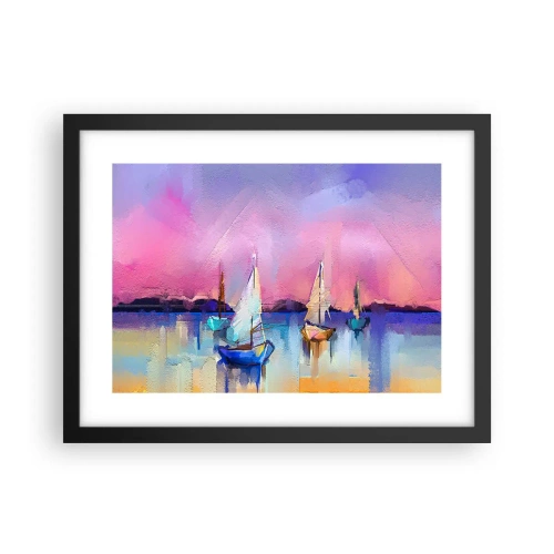 Plakát v černém rámu - Směr: široké vody - 40x30 cm