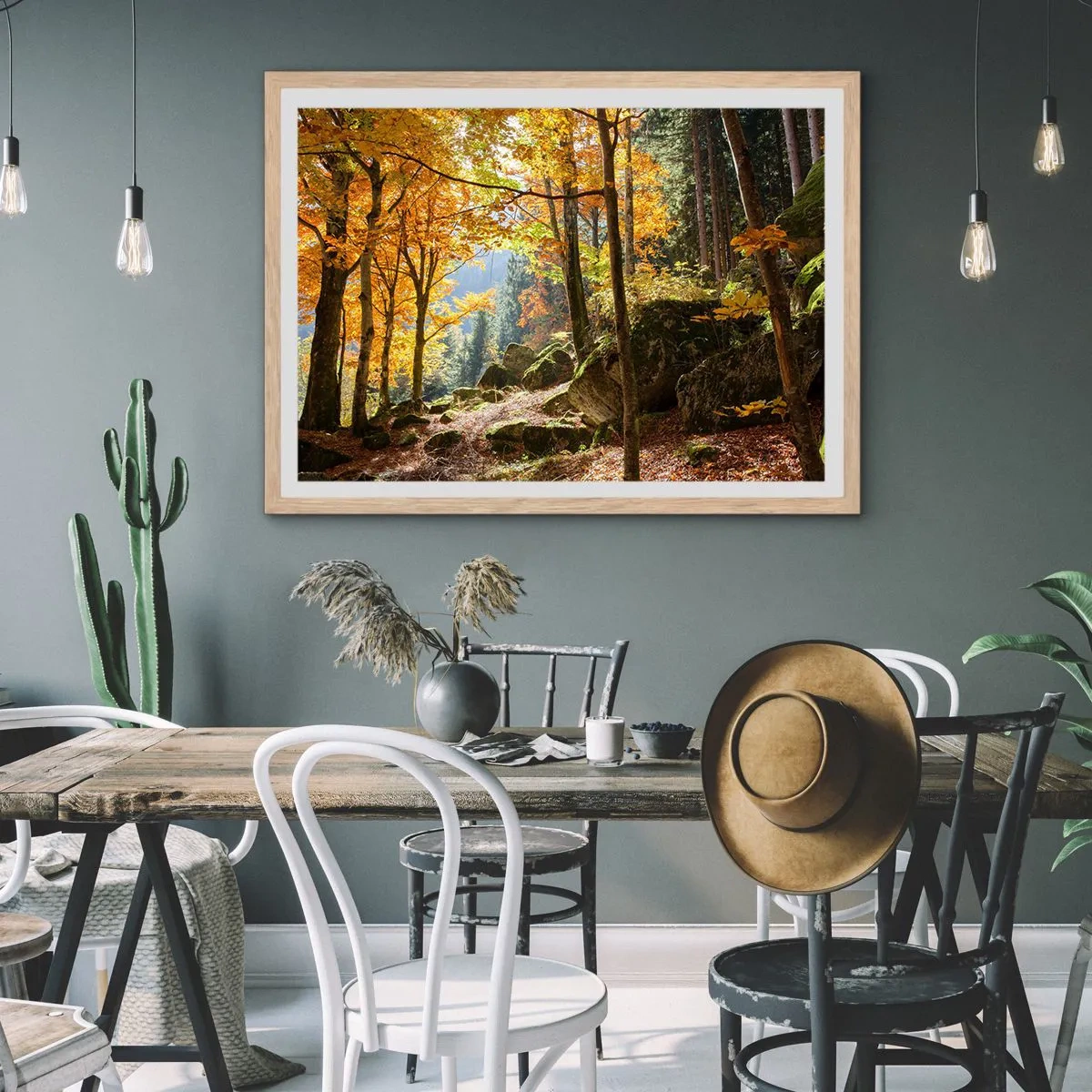 Plakát v rámu světlý dub - Čas na odpočinek - 100x70 cm