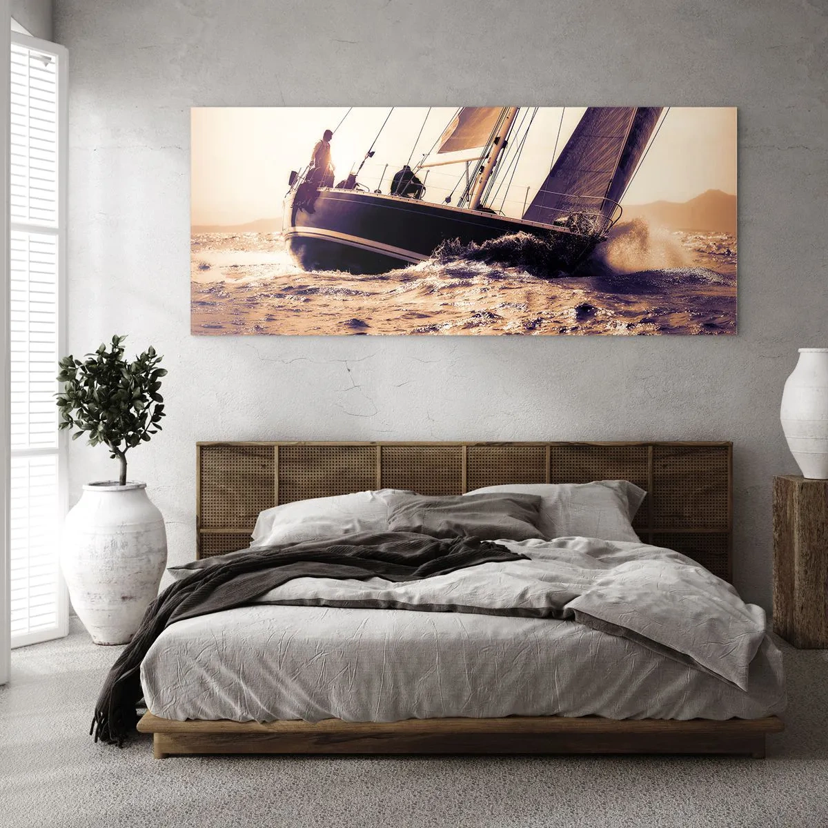 Obraz na skle - Pluj námořníku - 140x50 cm