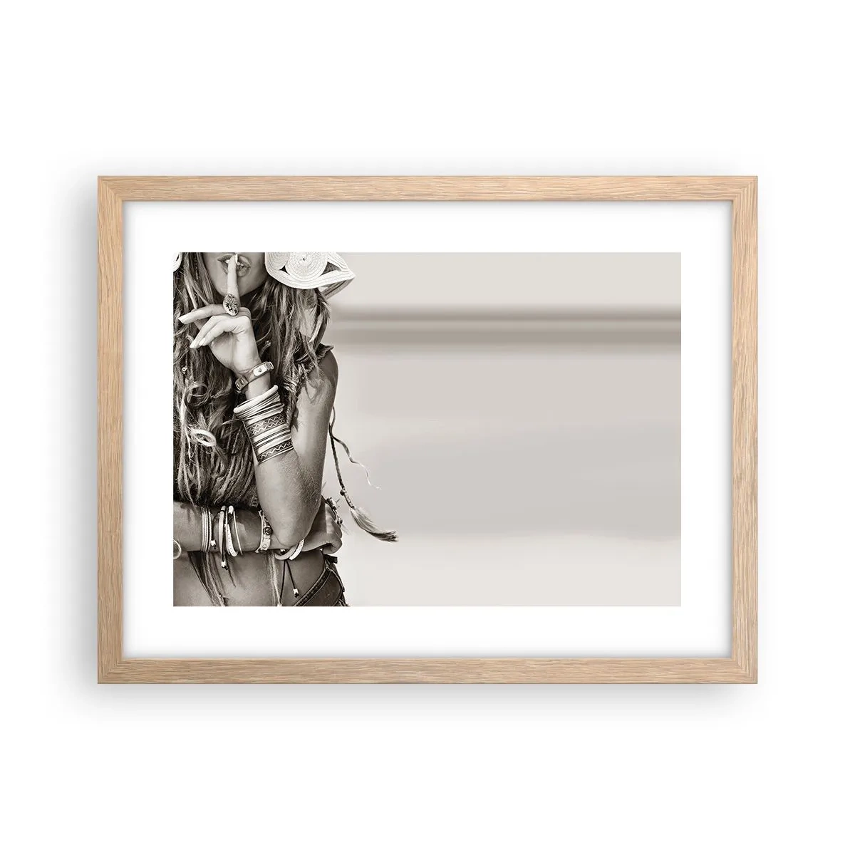 Plakát v rámu světlý dub - Jako dívka - 40x30 cm