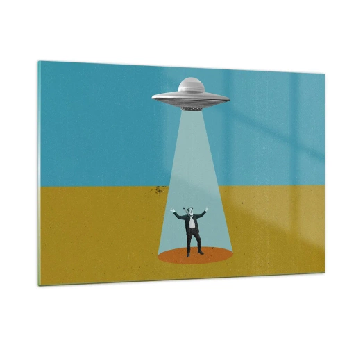 Obraz na skle - Blízké setkání - 120x80 cm