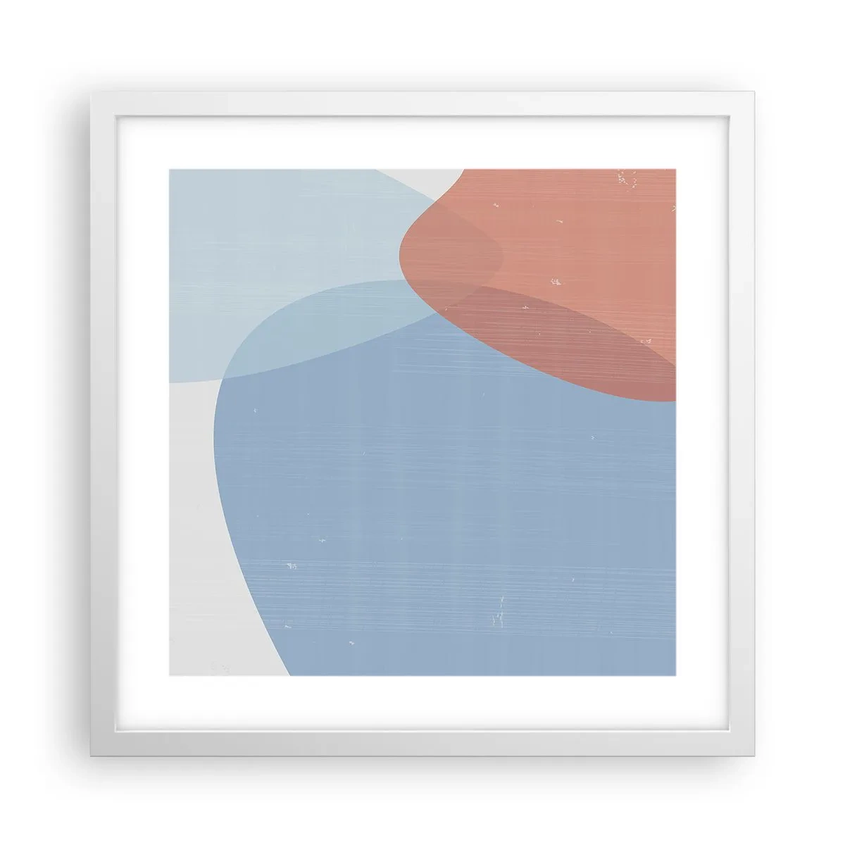 Plakát v bílém rámu - Pastelové vztahy - 40x40 cm