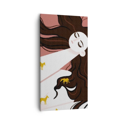 Obraz na plátně - Sen o zlatém koni - 55x100 cm