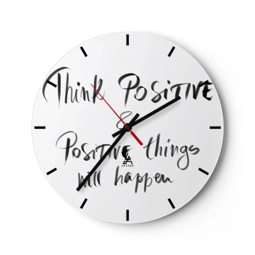 Nástěnné hodiny - Jak žít? - 40x40 cm