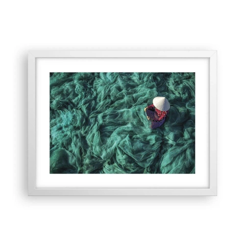 Plakát v bílém rámu - V moři sítí - 40x30 cm