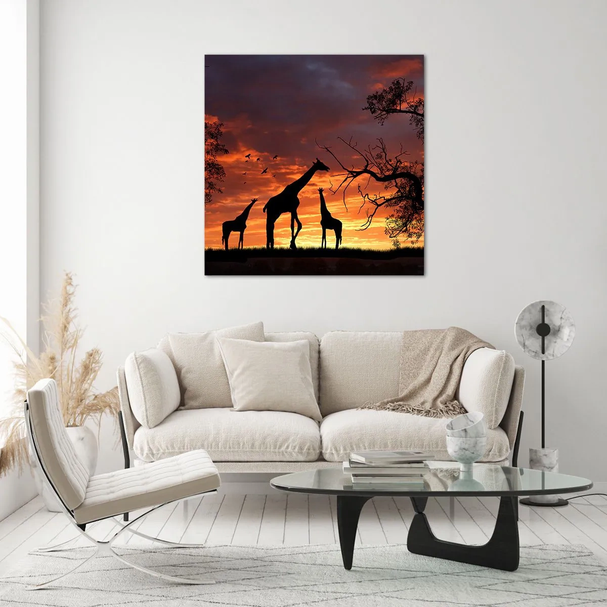 Obraz na skle - Malá večeře v kruhu nejbližších - 50x50 cm