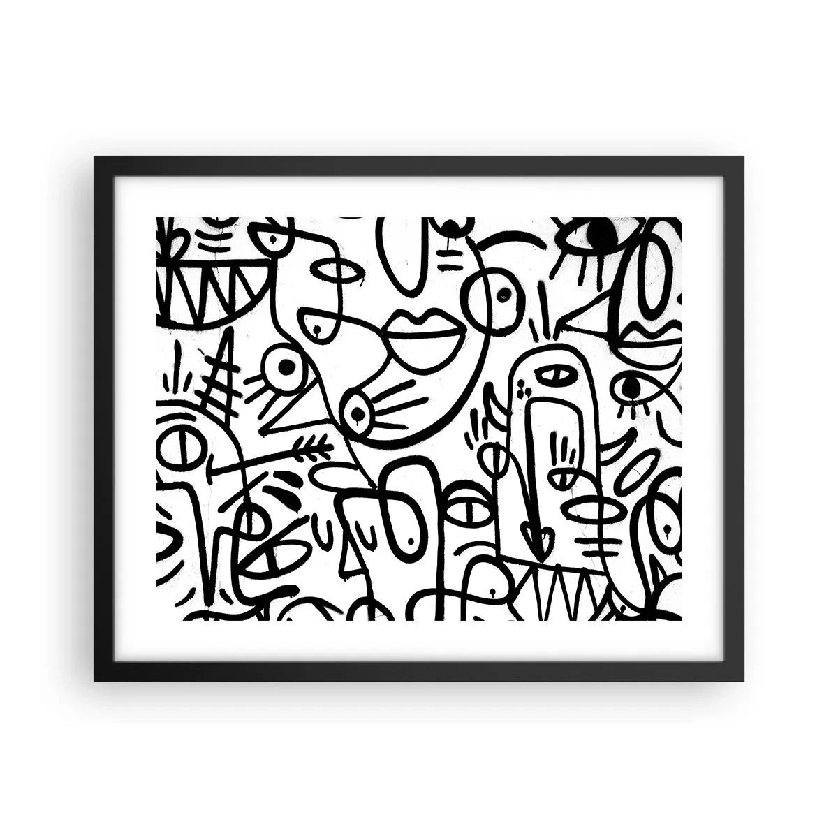 Plakát v černém rámu - Tváře a přeludy - 50x40 cm