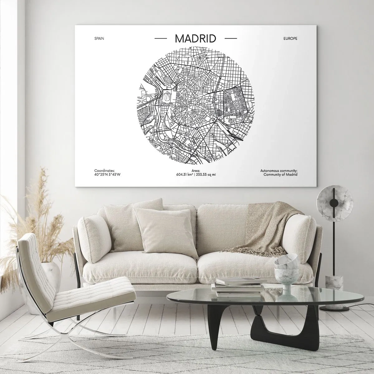 Obraz na skle - Anatomie Madridu - 70x50 cm