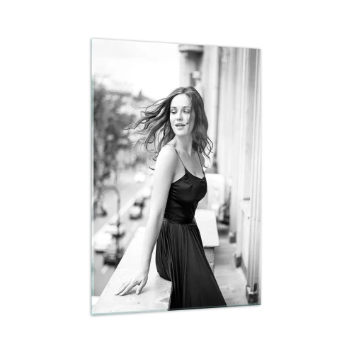 Obraz na skle - Určitě Pařížanka - 70x100 cm