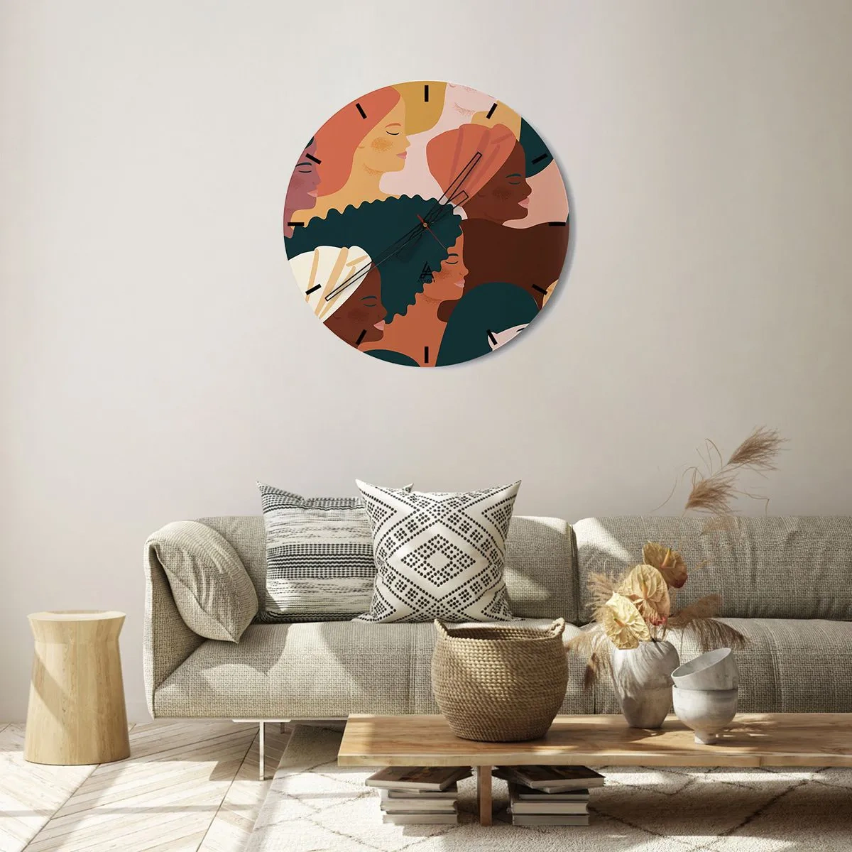 Nástěnné hodiny - Pouze ženskost - 30x30 cm