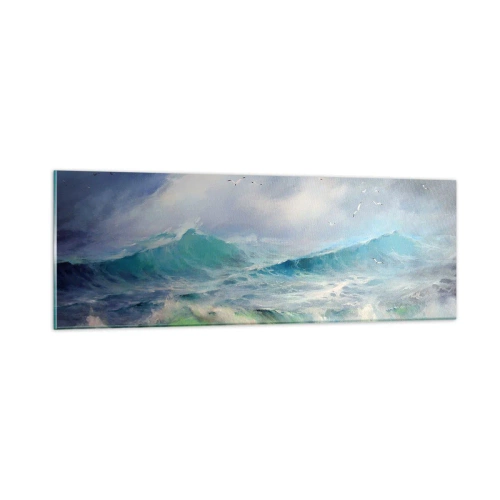 Obraz na skle - „Vichřice zavyla triumfálně…“ - 90x30 cm