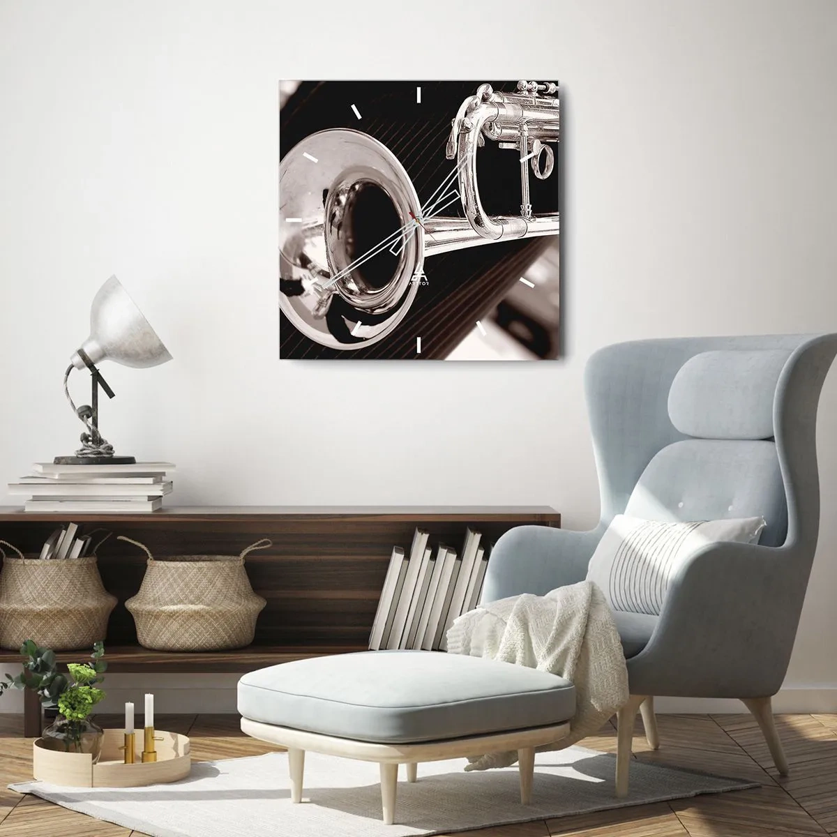 Nástěnné hodiny - Hudební cestování do 30. let - 40x40 cm