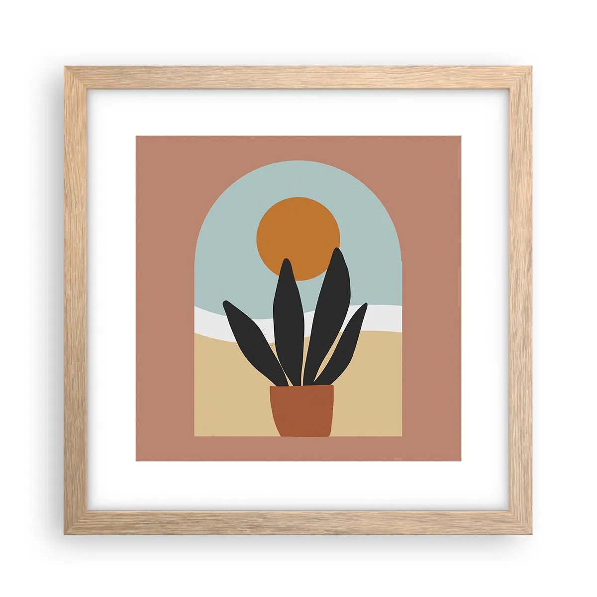 Plakát v rámu světlý dub - Malé radosti - 30x30 cm