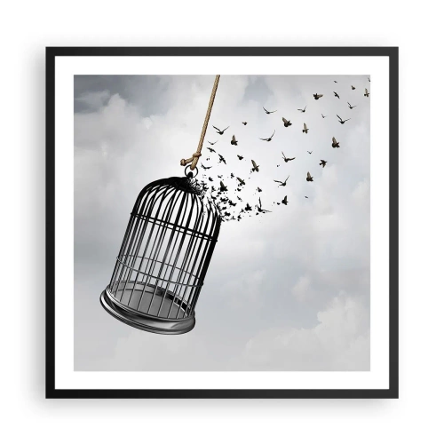 Plakát v černém rámu - Víra… naděje… svoboda! - 60x60 cm