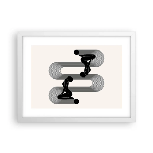 Plakát v bílém rámu - Smyslná symetrie - 40x30 cm