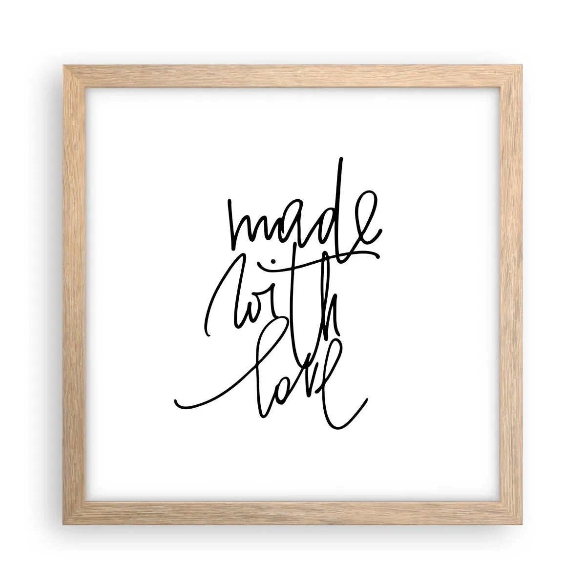 Plakát v rámu světlý dub - Nejlepší značka - 30x30 cm
