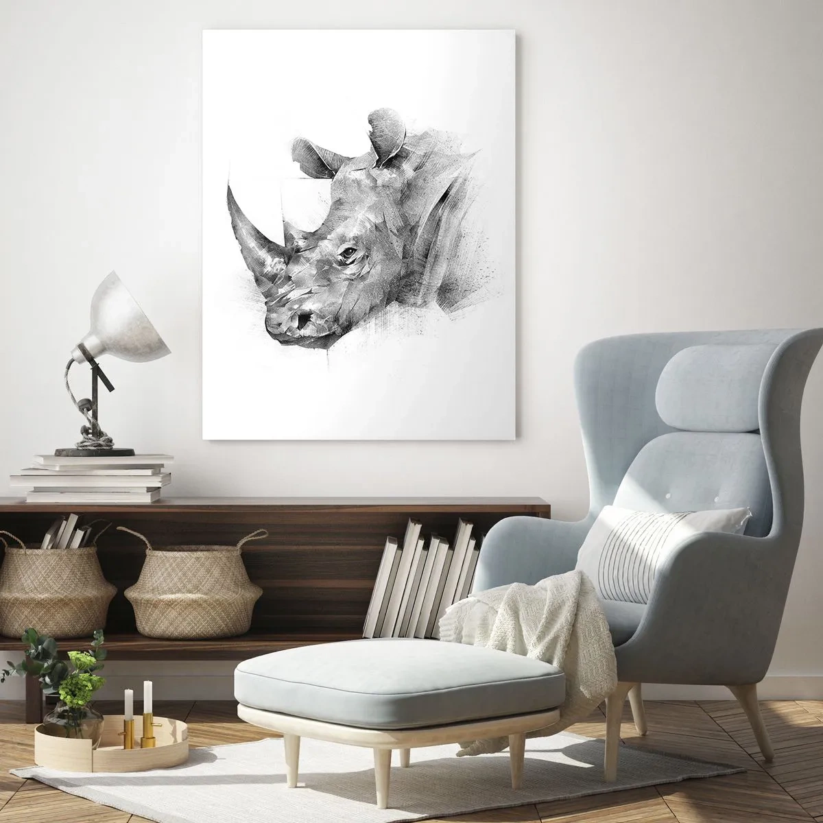 Obraz na skle - Africký portrét - 50x70 cm
