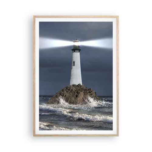 Plakát v rámu světlý dub - Zde…zde…tady! - 70x100 cm