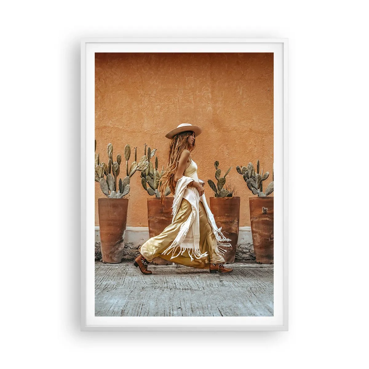 Plakát v bílém rámu - V hippie stylu - 70x100 cm