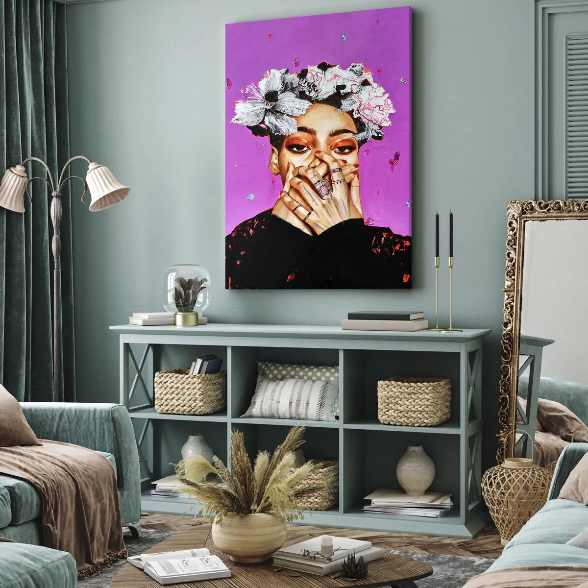 Obraz na plátně - Trochu bláznivá - 65x120 cm