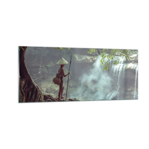 Obraz na skle - Spřátelený s přírodou - 100x40 cm