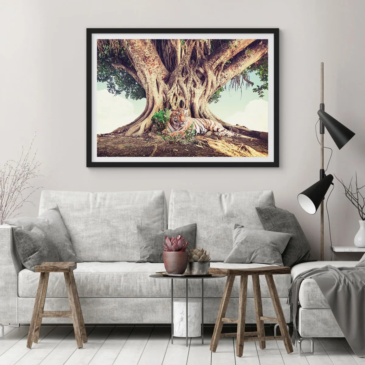 Plakát v černém rámu - Pohled z knihy Mojžíšovy - 70x50 cm