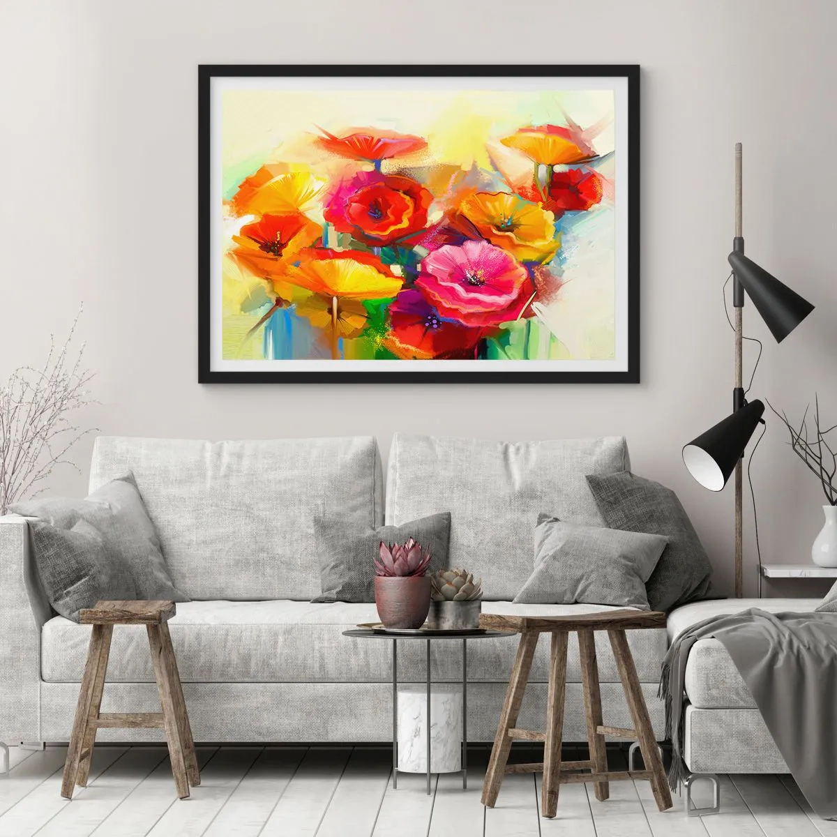 Plakát v černém rámu - Nejenom červené - 50x40 cm