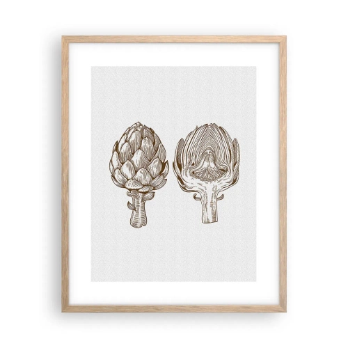 Plakát v rámu světlý dub - Hodiny anatomie - 40x50 cm