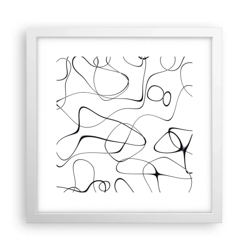 Plakát v bílém rámu - Cesty života, zákruty osudu - 30x30 cm