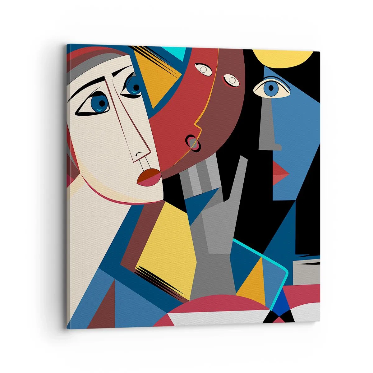 Obraz na plátně - Konverzace kubistů - 70x70 cm