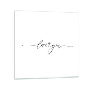 Obraz na skle - Černé na bílém - 50x50 cm