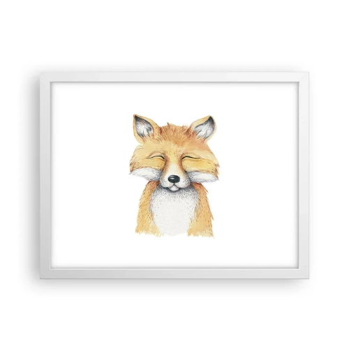 Plakát v bílém rámu - Liščí rozladěnost - 40x30 cm
