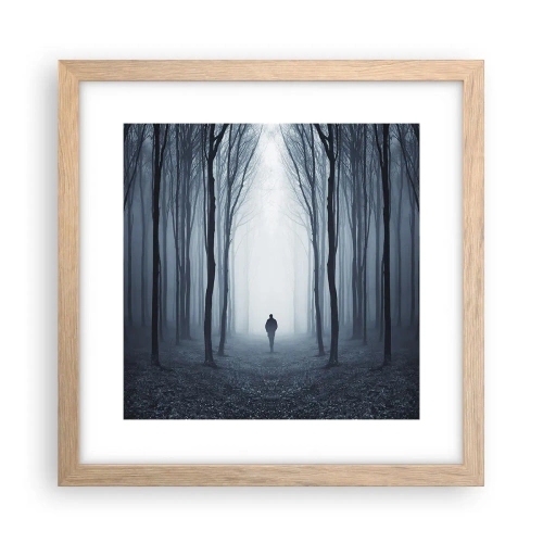 Plakát v rámu světlý dub - A všechno jednoduché a jasné - 30x30 cm