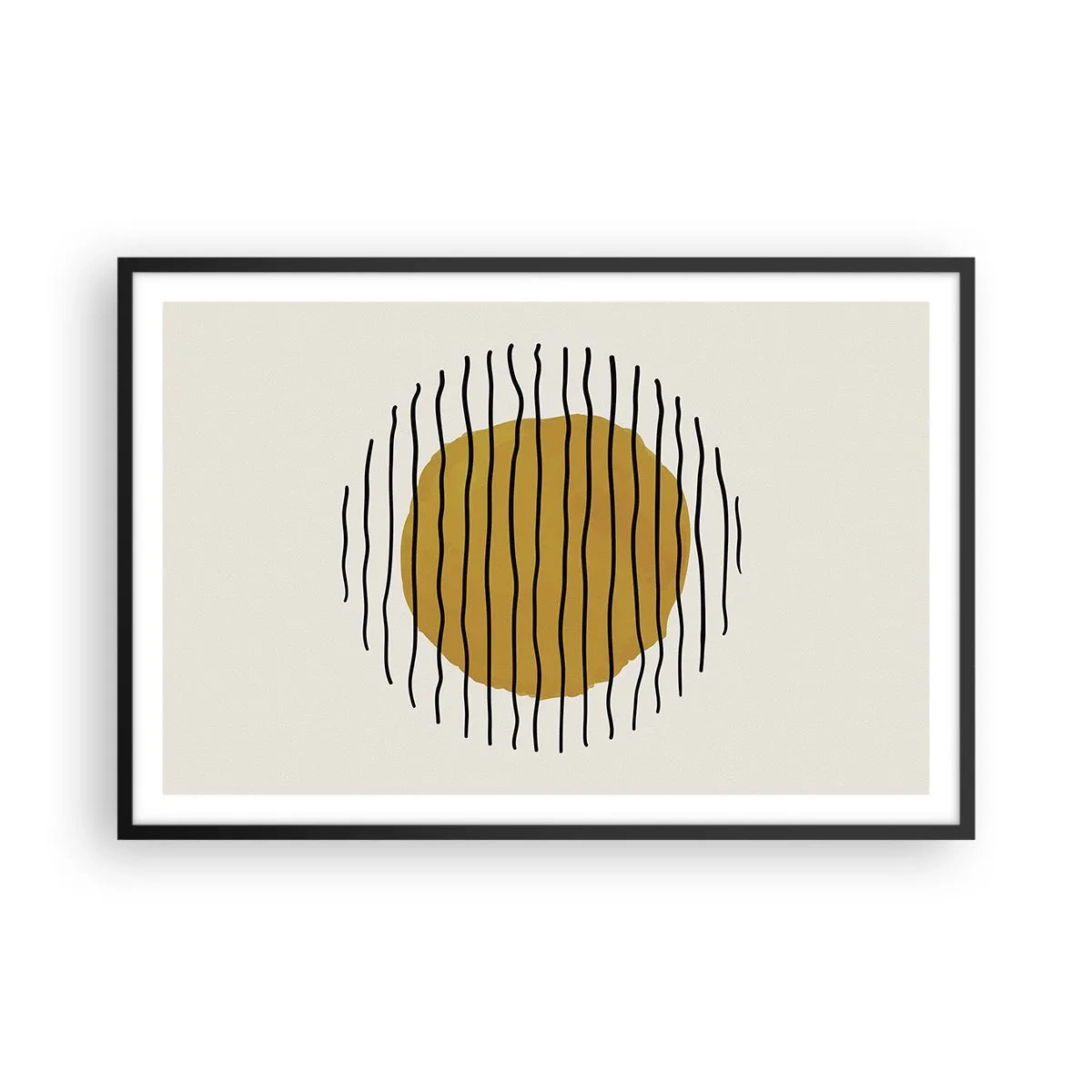 Plakát v černém rámu - Abstrakce chvějící se žárem - 91x61 cm