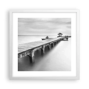 Plakát v bílém rámu - Daleko od nás - 40x40 cm