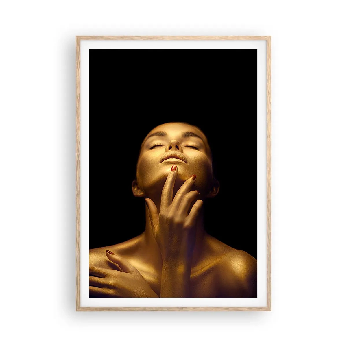 Plakát v rámu světlý dub - Jako zlaté hedvábí - 70x100 cm