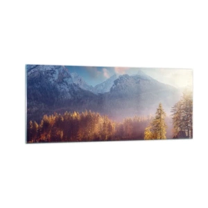 Obraz na skle - V horách a údolích - 100x40 cm
