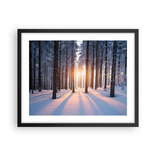 Plakát v černém rámu - Jasně černé na bílém - 50x40 cm