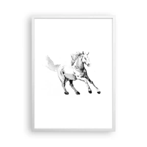 Plakát v bílém rámu - Nezkrocená duše - 50x70 cm
