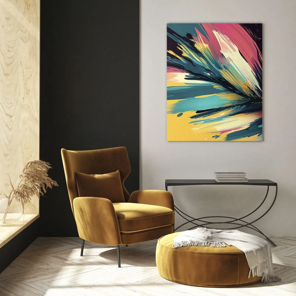 Obraz na skle - Kompozice – exploze radosti - 50x70 cm