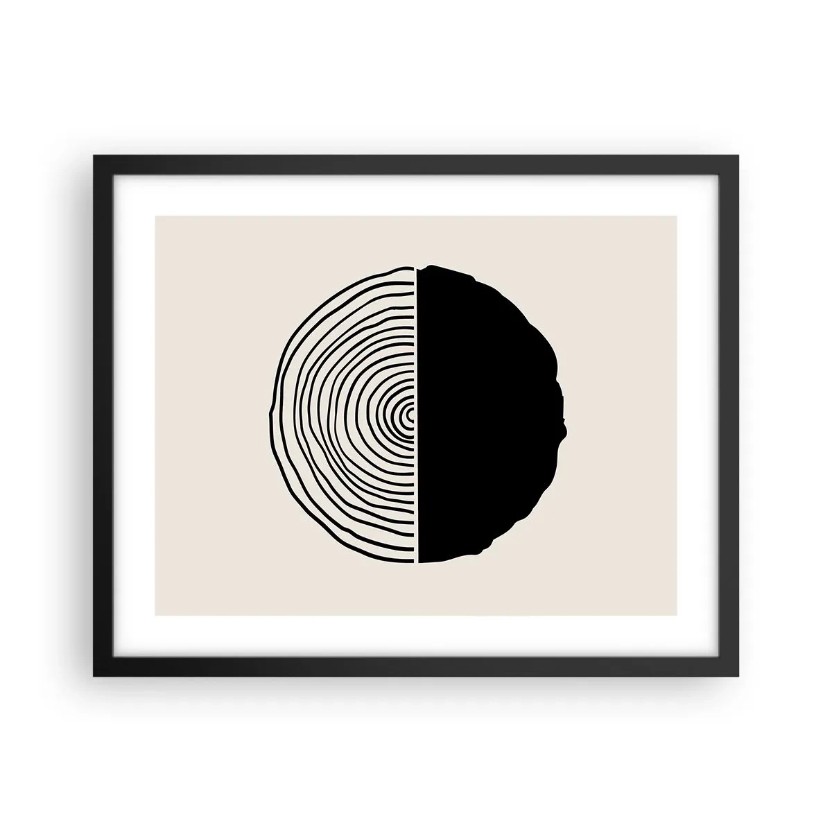 Plakát v černém rámu - Půl na půl - 50x40 cm