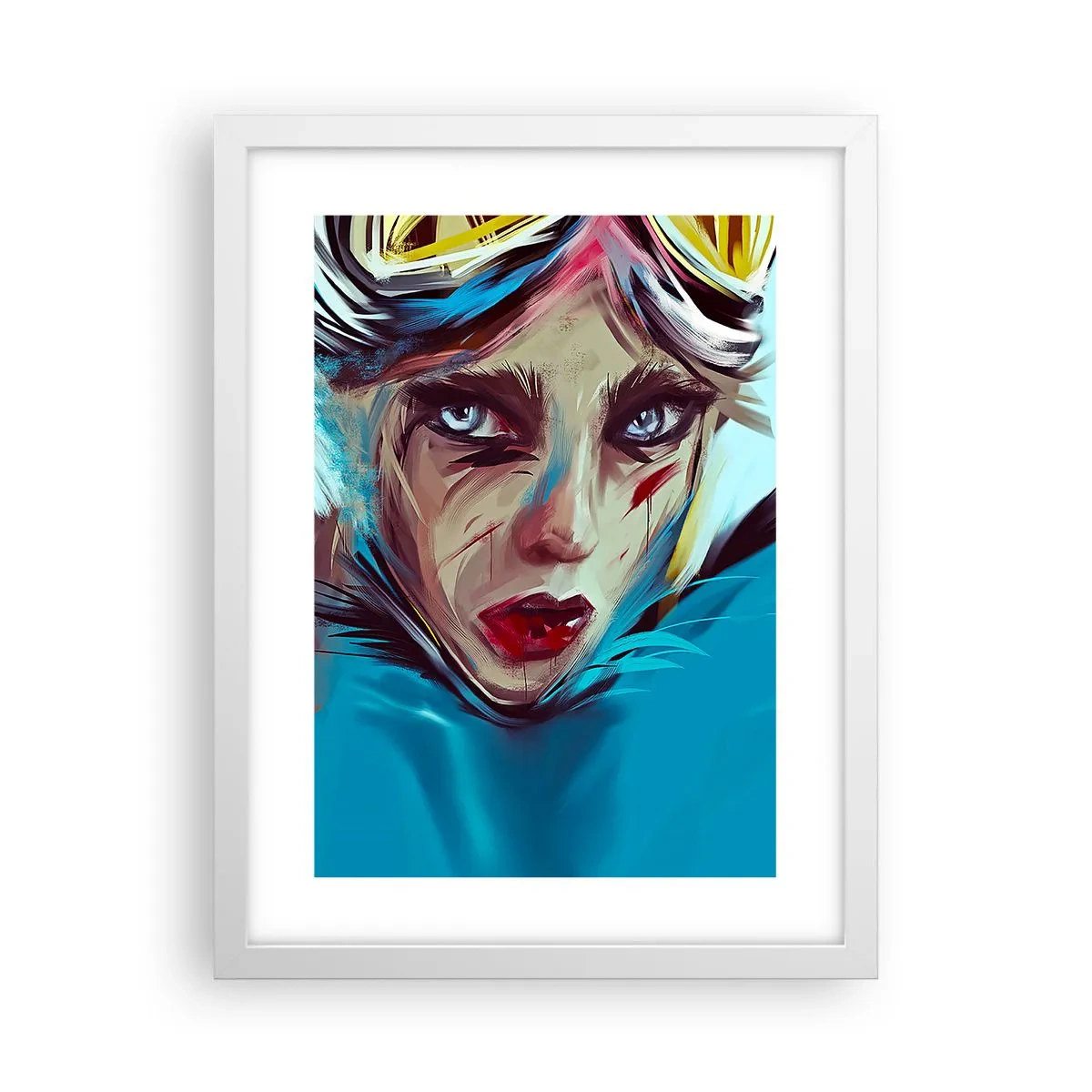 Plakát v bílém rámu - Silniční válečnice - 30x40 cm