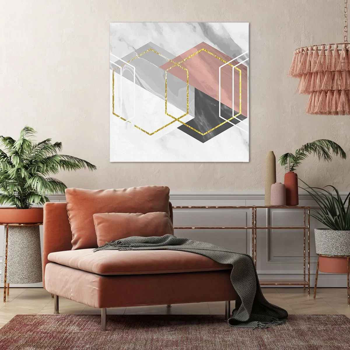 Obraz na plátně - Řetězová kompozice - 60x60 cm
